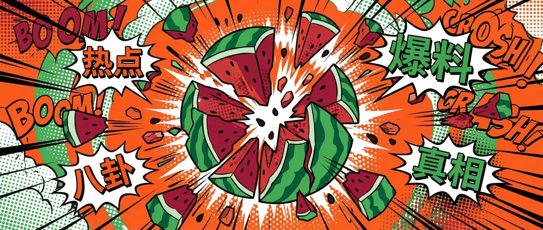 每日吃瓜 - 今日吃瓜与网友热议汇总 今日头瓜爆炸漫画横幅